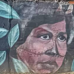 Intriguing detail on this mural.