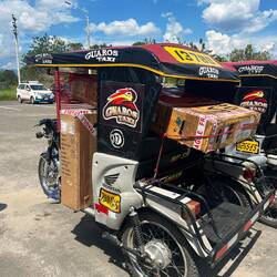 A Tuk-Tuk from the airport - just for the bikes (boxed)