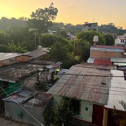View over tarapoto from our room at sunrise