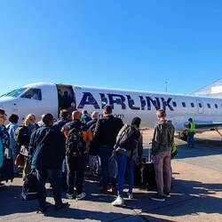Einsteigen zum letzten Flug
