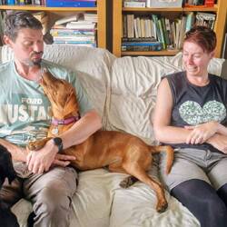 Vicky got to catch up with Lenny (L) and Elsie (R) at her Dad and Stepmum's house
