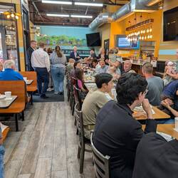 We took over an entire restaurant afterwards