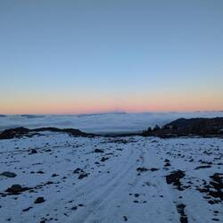Aussicht vom Vulkan bei Sonnenaufgang