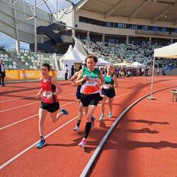 Mairead on her way to winning the 1500m