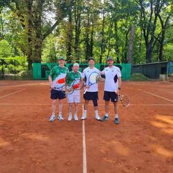 Tennis today- Mark and Finny