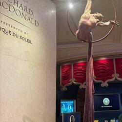 Richard McDonald Sculptures when you first walk into "O"