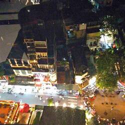 Blick aus dem 12. Stock unseres Hotels