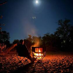 Vollmond Lagerfeuer Sentimentalität