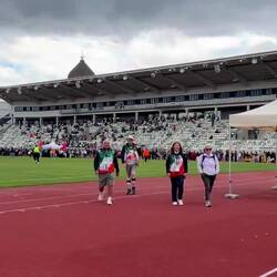 Getting the Irish Team ready for the mad Dash