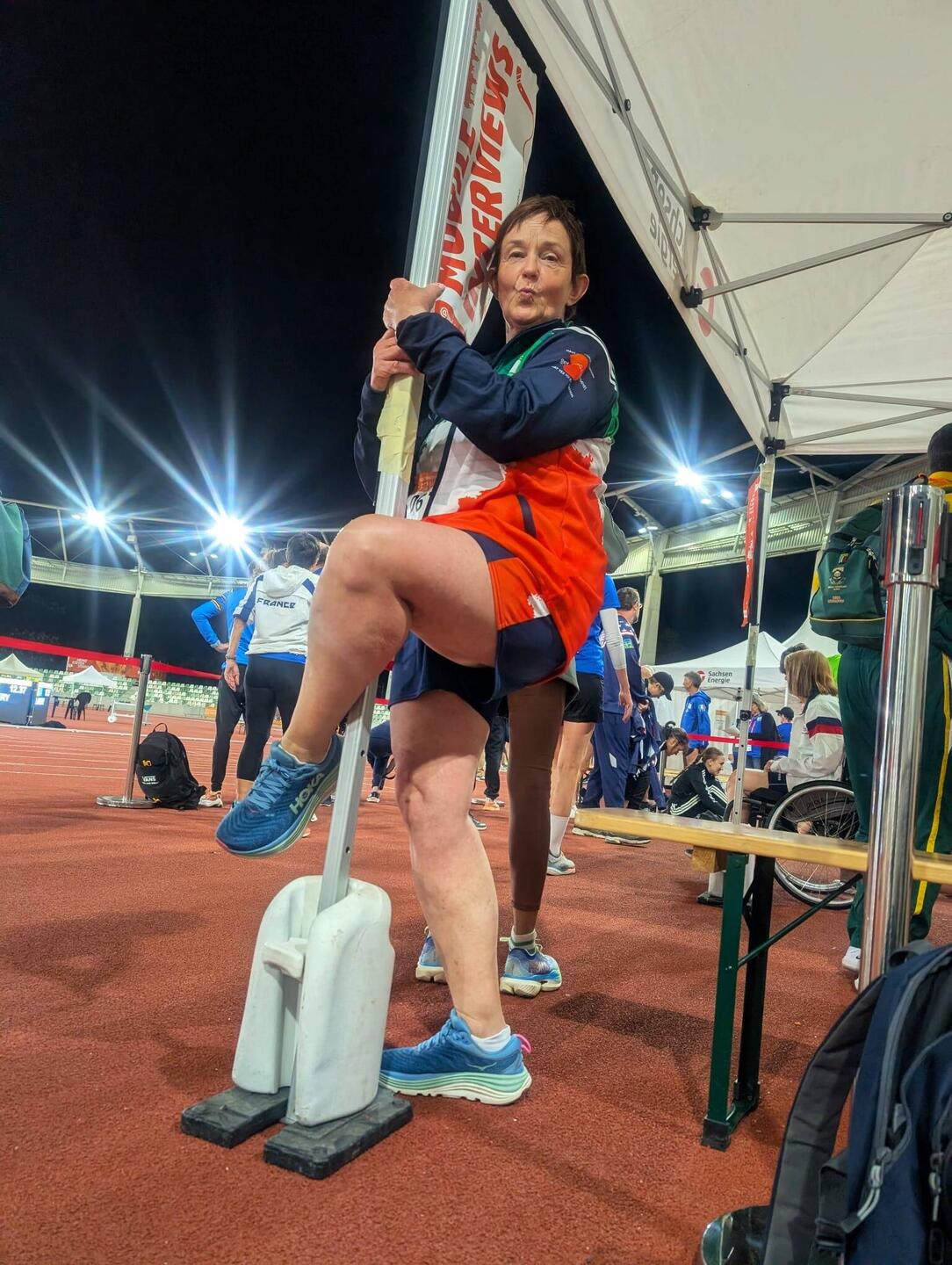 Sheila getting warmed up