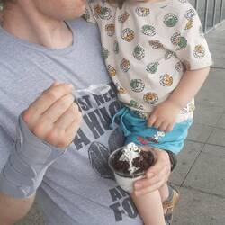 Für ein Eis ist bei dem Wetter jeder zu haben