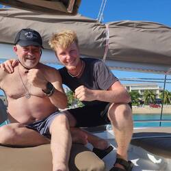 Steve with son of Lutz, Leon