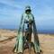 Awesome King Arthur sculpture at the ruins