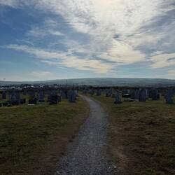 Massive cemetery near the hike to Tintagel Castle's start
