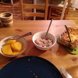 Hauptspeise: Plokkfiskur mit Gerste und Steckrübe