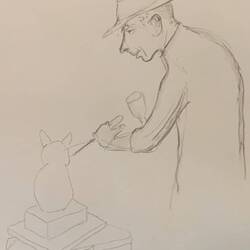 Roberts Zeichnung von Andreas