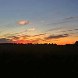 Wunderschönes Abendrot am Himmel