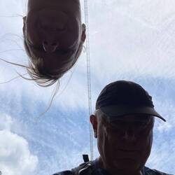 rückwärts unter der Brücke