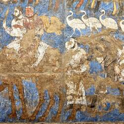 Le antiche rovine di Afrasiyab al museo archeologico