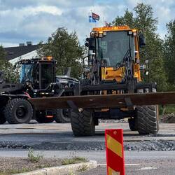 Letzte Vorbereitungen just in time im Kreisel.