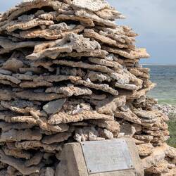 Cairn marking the wreck of the Batavia