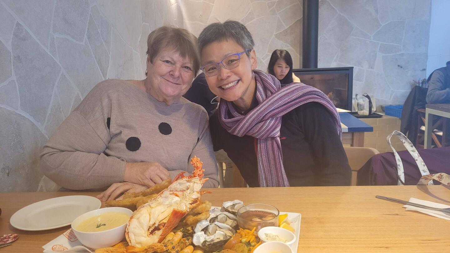 Aunty Helen at Lobster Shack Cervantes