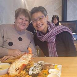 Aunty Helen at Lobster Shack Cervantes
