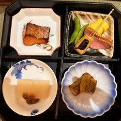 Salmon, Dicon Radish, Duck, Eggplant