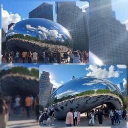 Millenium Park 》 Cloud Gate = The Bean