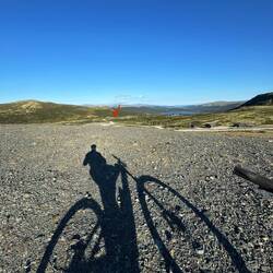 Da stehen wir und ich hab's Radl mal genutzt