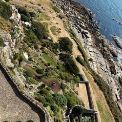 There were terraced gardens all along one side