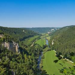 Blick zum Kloster Beuron