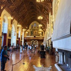 The great hall. Check out that lion!