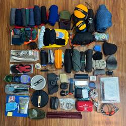Amanda's NZ kit laid out: deciding on superfluous items to send home