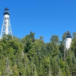 The twin towers of Michigan Island