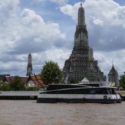 Crossed the Chao Praya River by ferry to Wat Arun