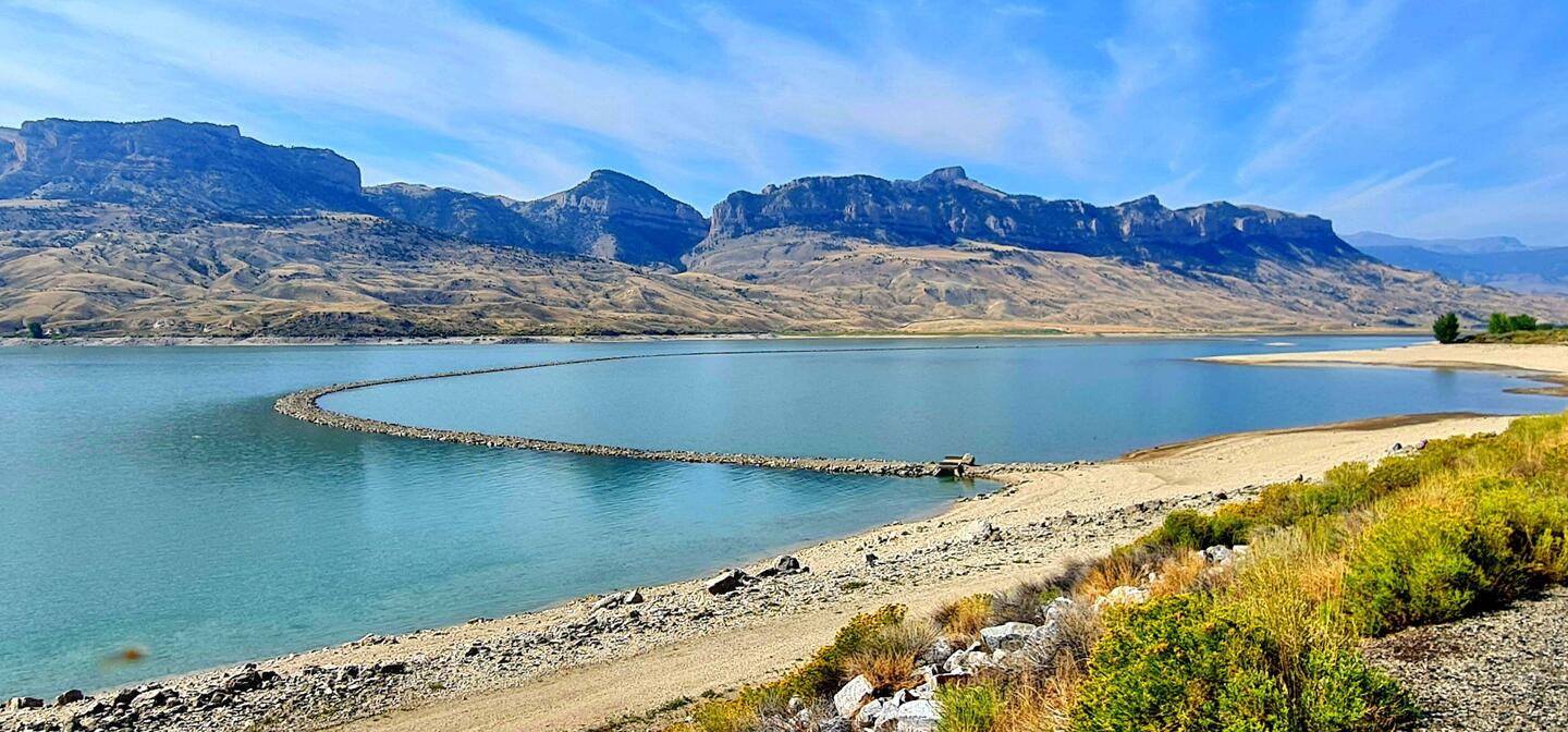 Damm auf dem Buffalo Bill Reservoir