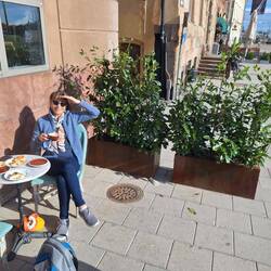 A quick coffee before the walking tour