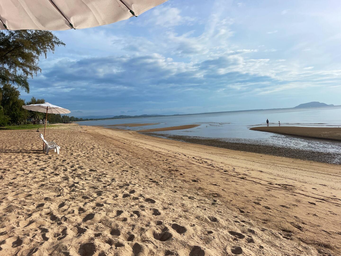 Our beach in morning sun