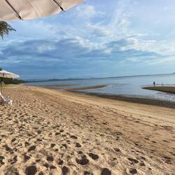 Our beach in morning sun