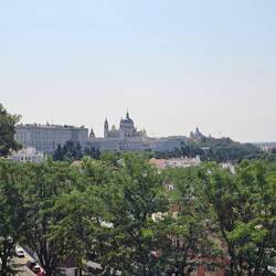 Aussicht zum Königspalast aus dem Parque de la Montaña