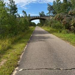 Vehicle bridge over the Rails to Trails section of the Blue Ox Trail