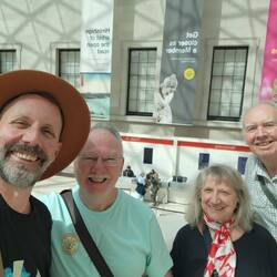 The four of us in the Great Court of the Museum