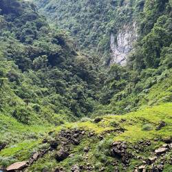 Just below the falls