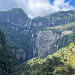 The upper and lower Gocta falls