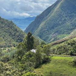 A shower catches us in this narrow valley
