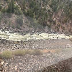 Three kayakers practice for the Olympics?