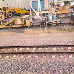 Track maintence machinery at Denver attests to the challenges the railroad faces in the mountains