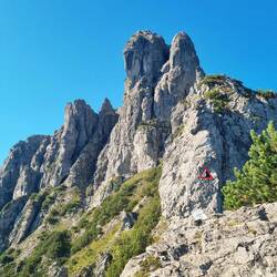 Startpunkt des Klettersteigs ...