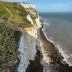 You can see how much the chalk crumbles on the beach below